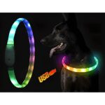 светящийся ошейник собак usb