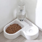 миска автогодівниця з напувалкою поїлкою кутова