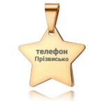 адресник стальная звезда для собак и кошек